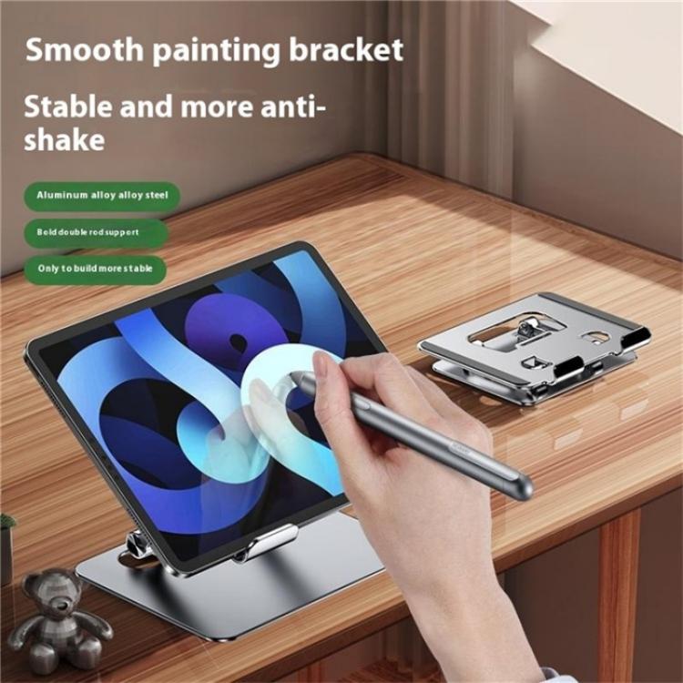 J18S 360 Degree Rotation Desktop Phone Tablet Alloy Steel Holder(Grey) J18S 360 Degree Rotation Desktop Phone Tablet Alloy Steel Holder(Grey)