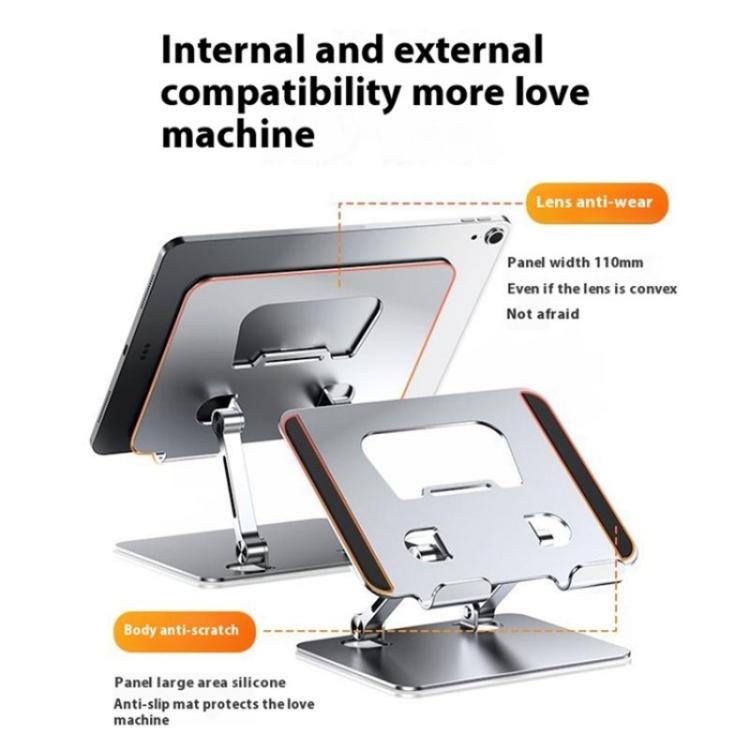 J18S 360 Degree Rotation Desktop Phone Tablet Alloy Steel Holder(Grey) J18S 360 Degree Rotation Desktop Phone Tablet Alloy Steel Holder(Grey)