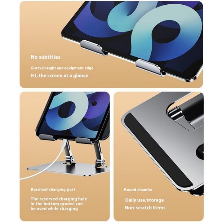 J18S 360 Degree Rotation Desktop Phone Tablet Alloy Steel Holder(Grey) J18S 360 Degree Rotation Desktop Phone Tablet Alloy Steel Holder(Grey)