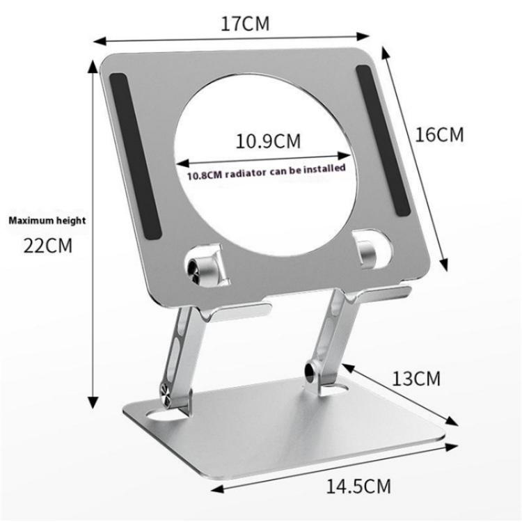 J23S Folding Height Adjustable Desktop Tablet Metal Cooling Holder(Grey) J23S Folding Height Adjustable Desktop Tablet Metal Cooling Holder(Grey)