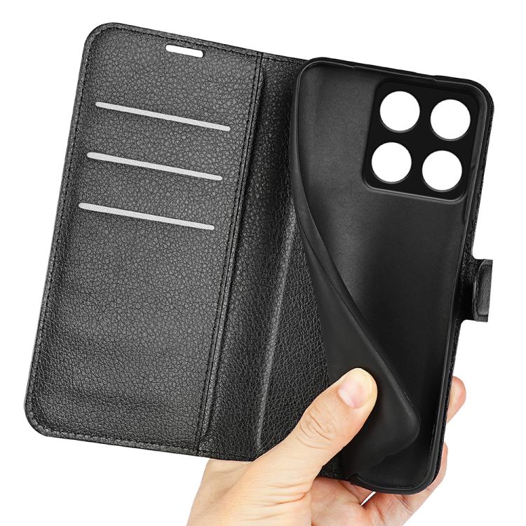 For Motorola Edge 70 Max 5G Litchi Texture Horizontal Flip Leather Phone Case with Holder(Black)