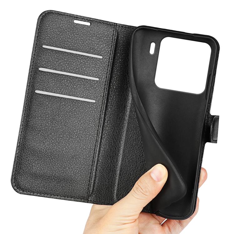 For Xiaomi 15 Pro Litchi Texture Horizontal Flip Leather Phone Case with Holder(Black)
