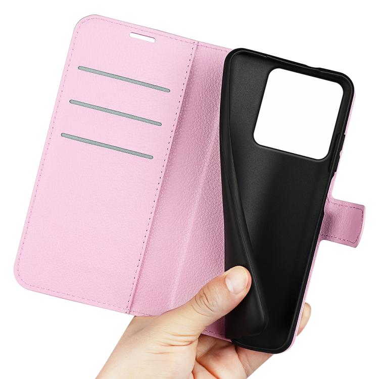 For Xiaomi 15T Litchi Texture Horizontal Flip Leather Phone Case with Holder(Pink)