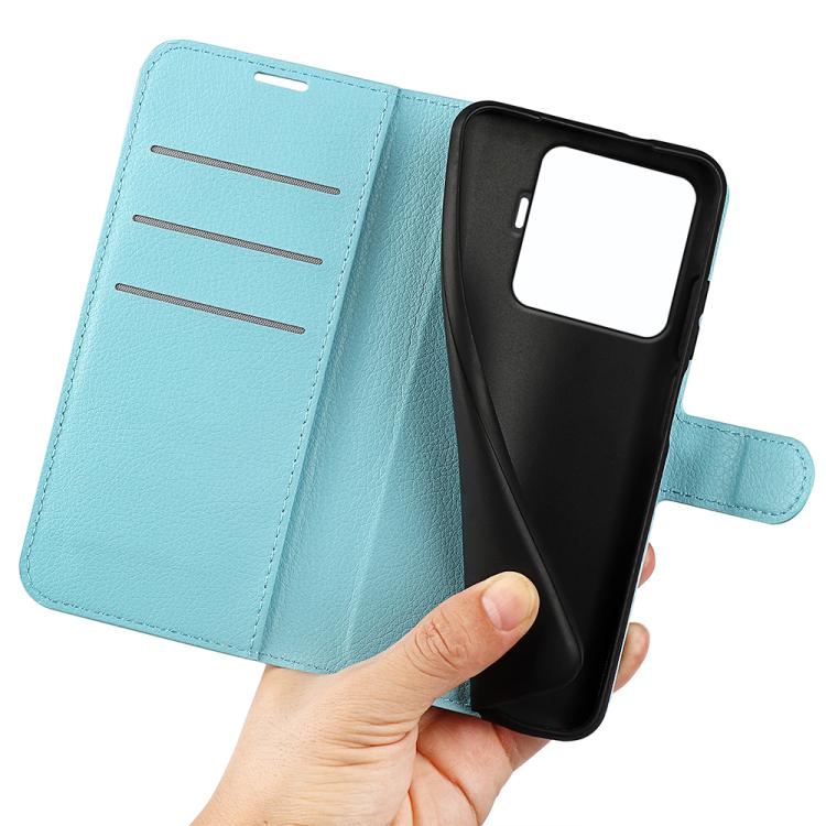 For Xiaomi 15T Pro Litchi Texture Horizontal Flip Leather Phone Case with Holder(Blue)