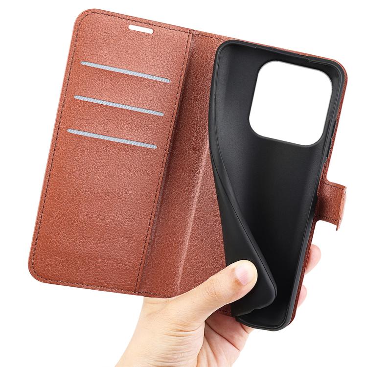 For Xiaomi 17 Litchi Texture Horizontal Flip Leather Phone Case with Holder(Brown)