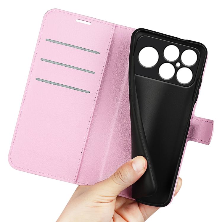 For Xiaomi Poco F8 Ultra 5G Litchi Texture Horizontal Flip Leather Phone Case with Holder(Pink)
