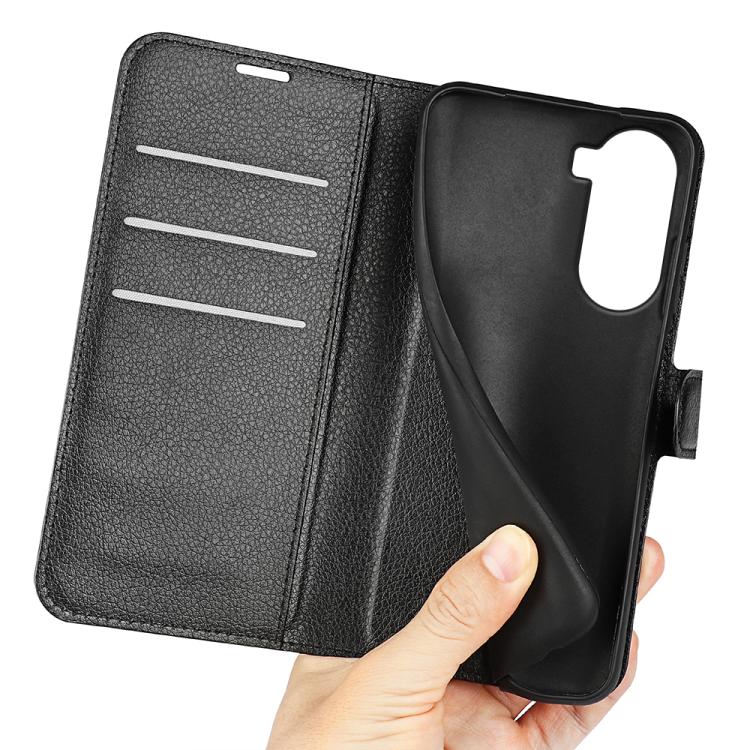 For Redmi A7 Pro 171mm / Poco C85x 5G Litchi Texture Horizontal Flip Leather Phone Case with Holder(Black)