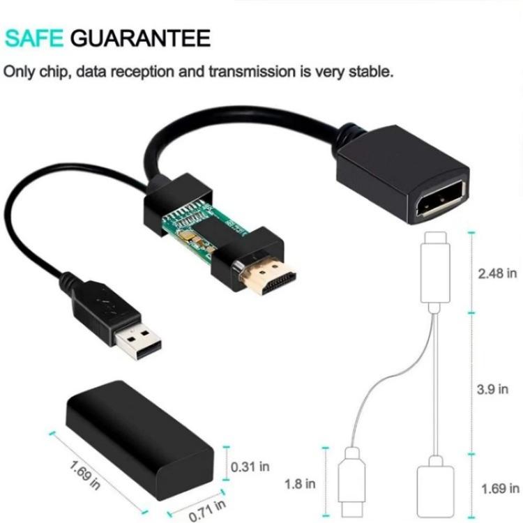 SHANFEILU Mini DP a DP adattatore Mini DisplayPort 1.4 adattatore 8K @ 60Hz Mini DP maschio a DP femmina estendere connettore con foro e indicatore LED per proiettore, laptop, monitor HDTV