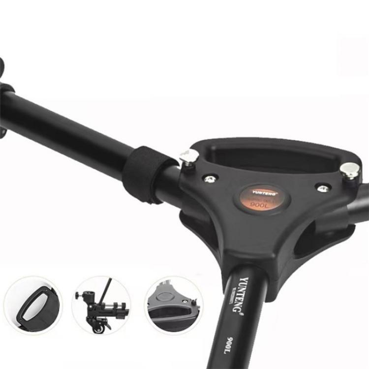 Trípode para cámara YUNTENG 900L DV, base para fotografía, soporte universal plegable con 3 ruedas y polea - 3