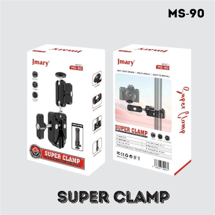 JMARY MS-90 For Action Cameras Super Clamp Mount Magic Arm Double Ball Head Adapter - 4