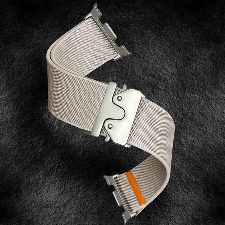 For Samsung Galaxy Watch8 / Watch8 Classic Parachute Buckle Stretch Nylon Watch Band(Starlight)