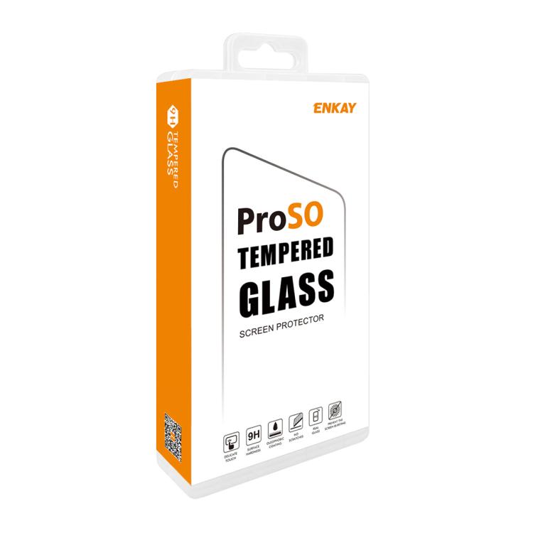 For iPhone Duo Outer Screen 10 PCS/Pack ENKAY Thickened Glue No White Edge 9H Big Arc Edge High Aluminum-silicon Tempered Glass Film