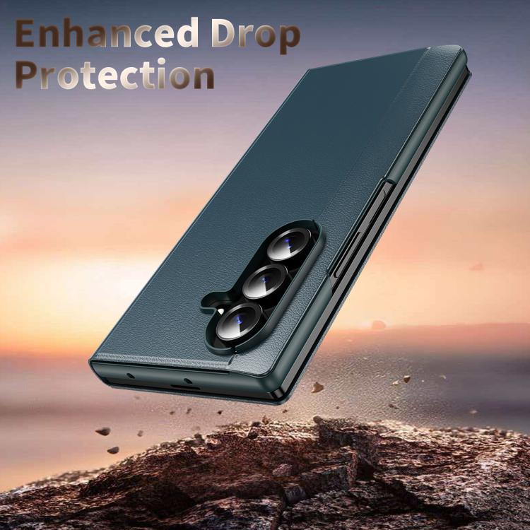 For Galaxy S26 5G Smart View Window Leather Phone Case(Green)
