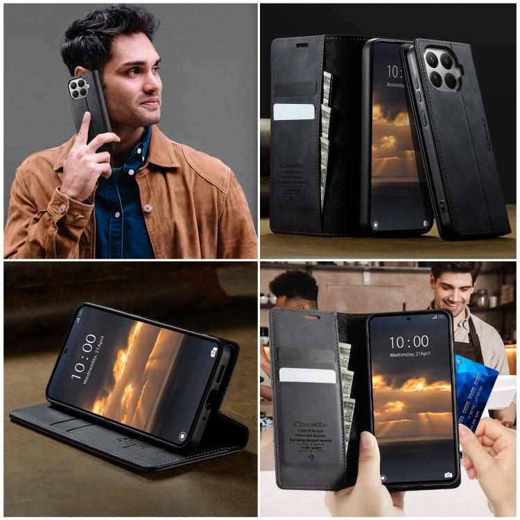 For Xiaomi 17T Pro 5G CaseMe 033 Calf Leather Lining Microfibre RFID Blocking Phone Case(Black)