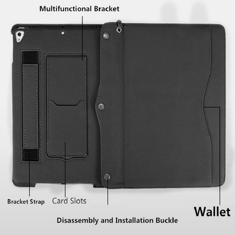 Business Style Horizontal Flip Leather Case for iPad 9.7 (2018) / (2017) / Air 1 / Air 2 / iPad Pro 9.7 inch, Can Be Disassembled and Separated for Use, with Wallet & Card Slot & Holder & Lanyard(Black) Business Style Horizontal Flip Leather Case for iPad 9.7 (2018) / (2017) / Air 1 / Air 2 / iPad Pro 9.7 inch, Can Be Disassembled and Separated for Use, with Wallet & Card Slot & Holder & Lanyard(Black)