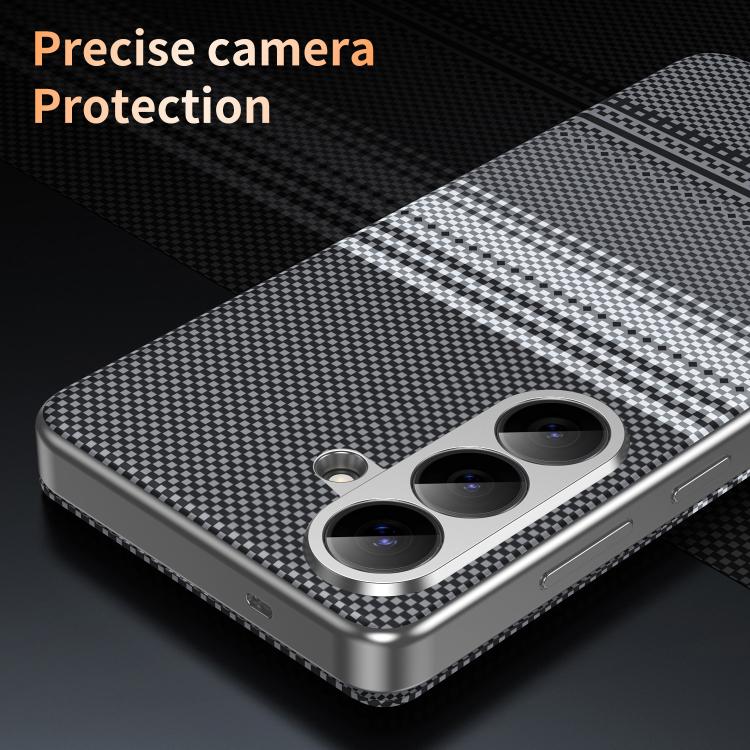 For Samsung Galaxy S26+ 5G Rainbow Plaid Pattern Smart View Vegan Leather Phone Case(Black)