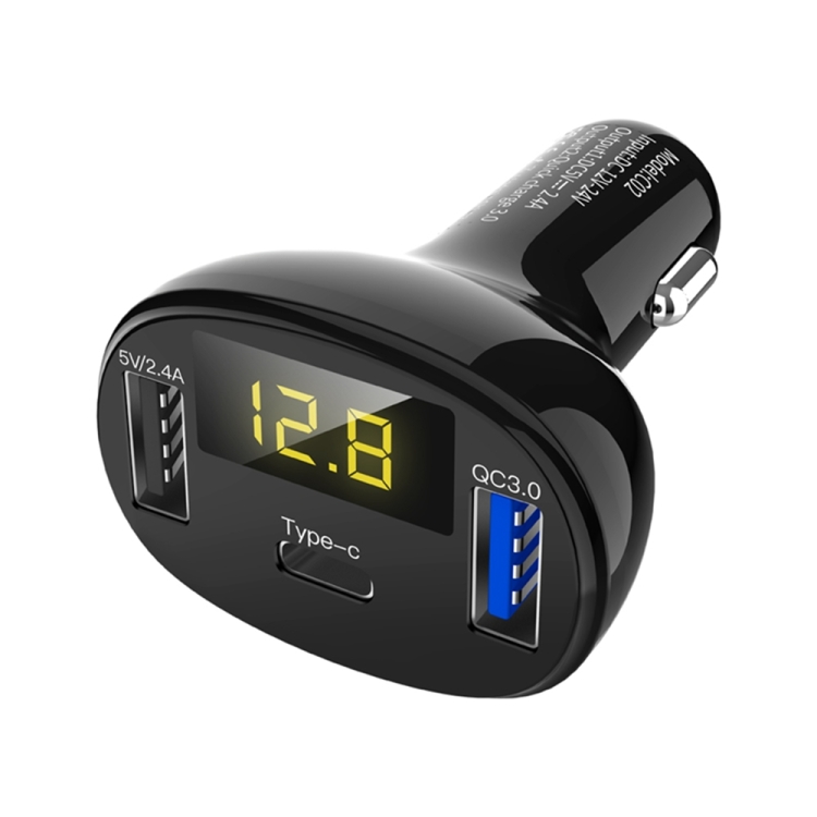 C02 Car Power Adapter in-car Phone Charger Type-C Fast Charger QC3.0 Dual USB Ports DC5V 2.4A 12V 24V Cigarette Lighter Power Supply C02 Car Power Adapter in-car Phone Charger Type-C Fast Charger QC3.0 Dual USB Ports DC5V 2.4A 12V 24V Cigarette Lighter Power Supply