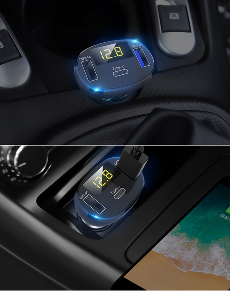 C02 Car Power Adapter in-car Phone Charger Type-C Fast Charger QC3.0 Dual USB Ports DC5V 2.4A 12V 24V Cigarette Lighter Power Supply C02 Car Power Adapter in-car Phone Charger Type-C Fast Charger QC3.0 Dual USB Ports DC5V 2.4A 12V 24V Cigarette Lighter Power Supply