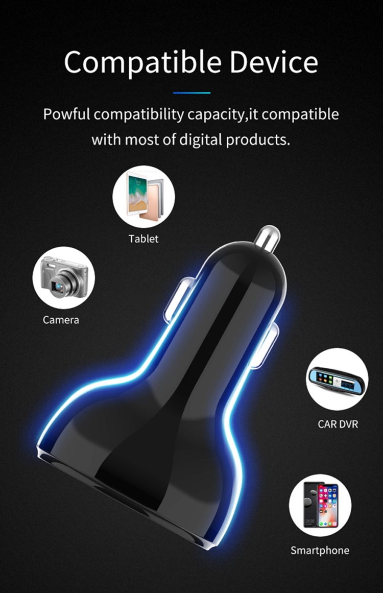 C02 Car Power Adapter in-car Phone Charger Type-C Fast Charger QC3.0 Dual USB Ports DC5V 2.4A 12V 24V Cigarette Lighter Power Supply C02 Car Power Adapter in-car Phone Charger Type-C Fast Charger QC3.0 Dual USB Ports DC5V 2.4A 12V 24V Cigarette Lighter Power Supply