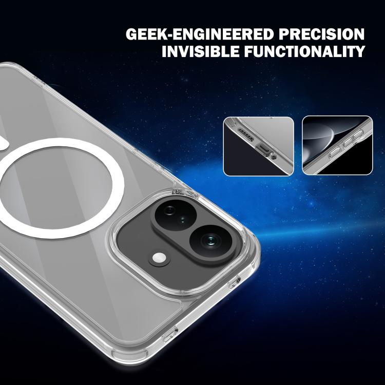 For Xiaomi Poco X8 Power 5G LeReach TOC Clear Series Dual-Composite Armor TPU + Acrylic Shockproof Magnetic Phone Case(Transparent)