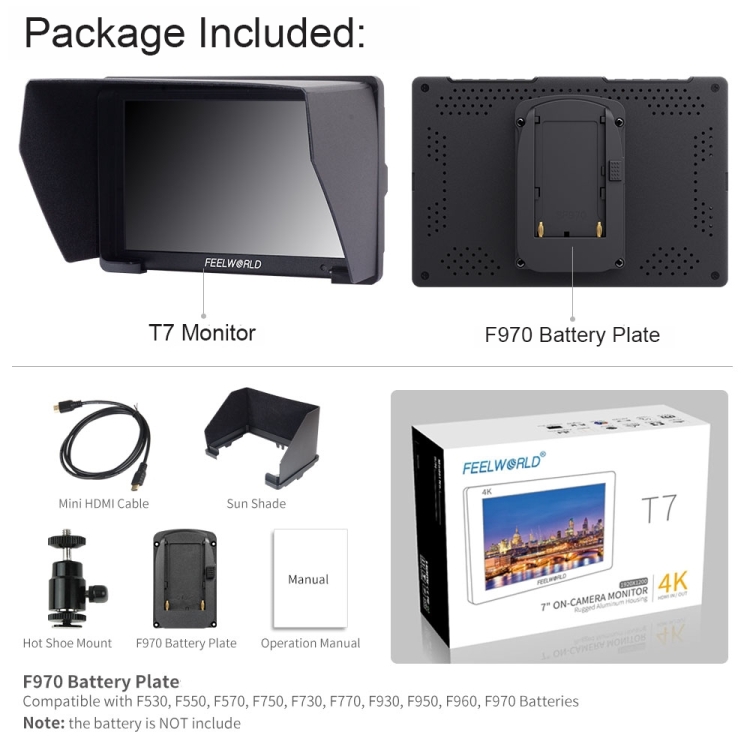 FEELWORLD T7 7 Inch IPS 1920x1200 HDMI 