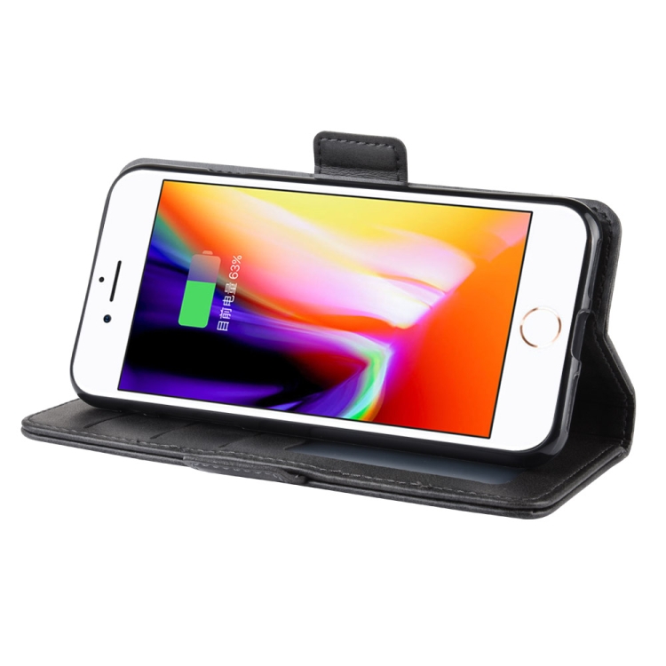 For iPhone SE 2022 / SE 2020 / 8 / 7 Dual-side Magnetic Buckle Horizontal Flip Leather Case with Holder & Card Slots & Wallet & Photo Frame(Black) For iPhone SE 2022 / SE 2020 / 8 / 7 Dual-side Magnetic Buckle Horizontal Flip Leather Case with Holder & Card Slots & Wallet & Photo Frame(Black)