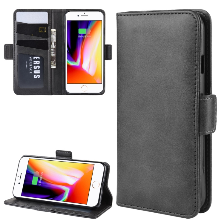 For iPhone SE 2022 / SE 2020 / 8 / 7 Dual-side Magnetic Buckle Horizontal Flip Leather Case with Holder & Card Slots & Wallet & Photo Frame(Black) For iPhone SE 2022 / SE 2020 / 8 / 7 Dual-side Magnetic Buckle Horizontal Flip Leather Case with Holder & Card Slots & Wallet & Photo Frame(Black)