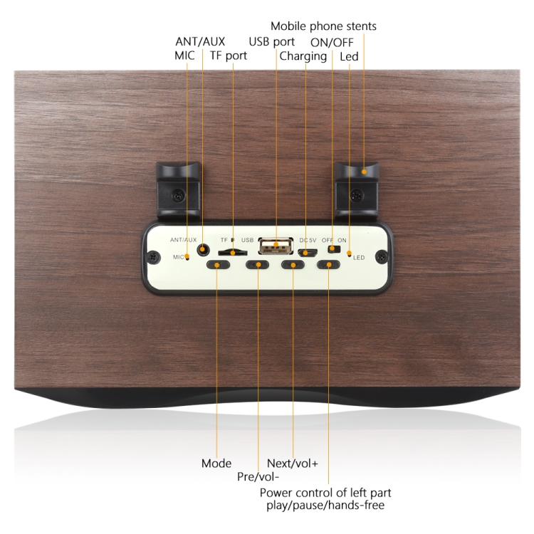 X6 Portable Wooden Wireless Speaker Subwoofer Stereo Radio FM Desktop Bluetooth Speakers X6 Portable Wooden Wireless Speaker Subwoofer Stereo Radio FM Desktop Bluetooth Speakers