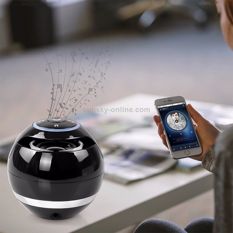 A18 Ball Bluetooth Speaker with LED Light Portable Wireless Mini Speaker Mobile Music MP3 Subwoofer Support TF (Pink)