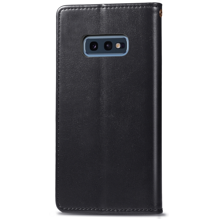Retro Solid Color Leather Buckle Mobile Phone Protection Leather Case with Photo Frame & Card Slot & Wallet & Bracket Function for Galaxy S10e(Black) Retro Solid Color Leather Buckle Mobile Phone Protection Leather Case with Photo Frame & Card Slot & Wallet & Bracket Function for Galaxy S10e(Black)