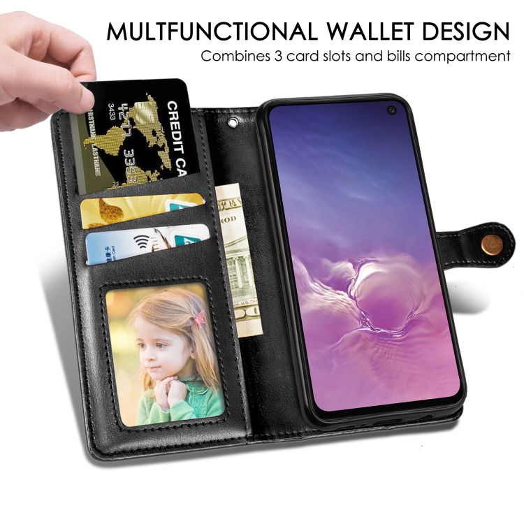 Retro Solid Color Leather Buckle Mobile Phone Protection Leather Case with Photo Frame & Card Slot & Wallet & Bracket Function for Galaxy S10e(Black) Retro Solid Color Leather Buckle Mobile Phone Protection Leather Case with Photo Frame & Card Slot & Wallet & Bracket Function for Galaxy S10e(Black)