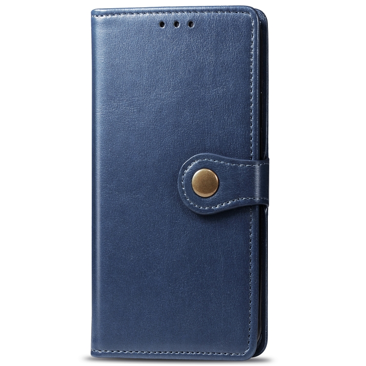 Retro Solid Color Leather Buckle Mobile Phone Protection Leather Case with Photo Frame & Card Slot & Wallet & Bracket Function for Galaxy S10(Blue) Retro Solid Color Leather Buckle Mobile Phone Protection Leather Case with Photo Frame & Card Slot & Wallet & Bracket Function for Galaxy S10(Blue)