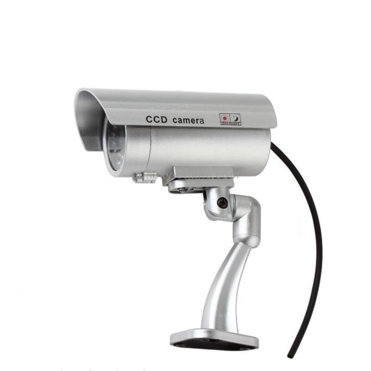 Cámara CCTV simulada a prueba de agua IP66 con LED intermitente para una alarma de seguridad de búsqueda realista (negro) - 4