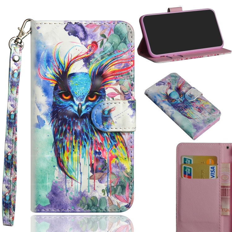 For iPhone 11 Pro 3D Visual Painting Horizontal Flip Leather Casefor iPhone 11, with Holder & Card Slot & Wallet & Lanyard (Colored owl) For iPhone 11 Pro 3D Visual Painting Horizontal Flip Leather Casefor iPhone 11, with Holder & Card Slot & Wallet & Lanyard (Colored owl)