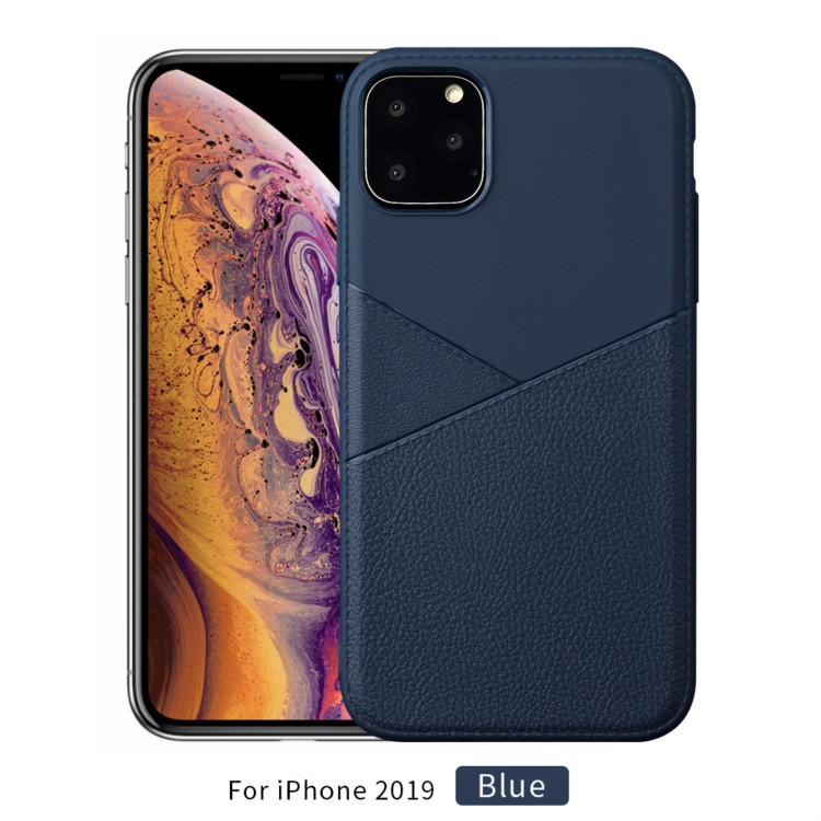 For iPhone 11 Pro Max Ultra-thin Shockproof Soft TPU + Leather Case (Blue) For iPhone 11 Pro Max Ultra-thin Shockproof Soft TPU + Leather Case (Blue)