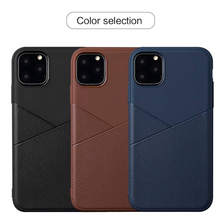 For iPhone 11 Pro Max Ultra-thin Shockproof Soft TPU + Leather Case (Blue) For iPhone 11 Pro Max Ultra-thin Shockproof Soft TPU + Leather Case (Blue)
