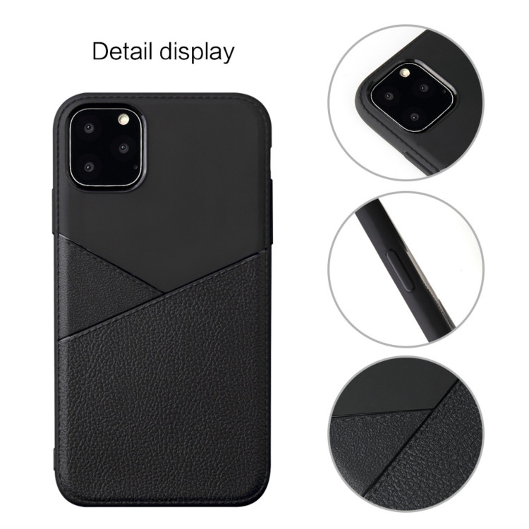 For iPhone 11 Pro Max Ultra-thin Shockproof Soft TPU + Leather Case (Blue) For iPhone 11 Pro Max Ultra-thin Shockproof Soft TPU + Leather Case (Blue)