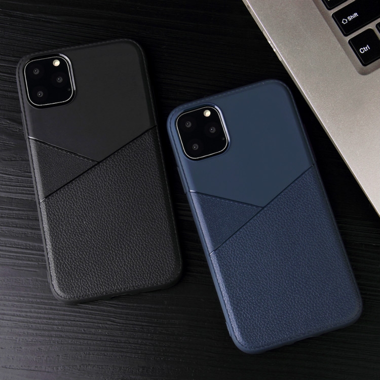 For iPhone 11 Pro Max Ultra-thin Shockproof Soft TPU + Leather Case (Blue) For iPhone 11 Pro Max Ultra-thin Shockproof Soft TPU + Leather Case (Blue)