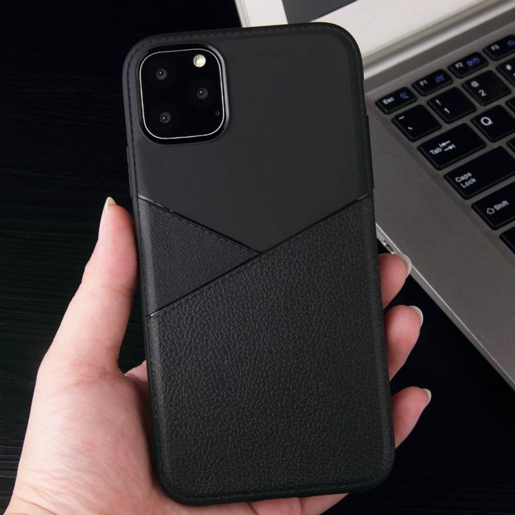 For iPhone 11 Pro Max Ultra-thin Shockproof Soft TPU + Leather Case (Blue) For iPhone 11 Pro Max Ultra-thin Shockproof Soft TPU + Leather Case (Blue)