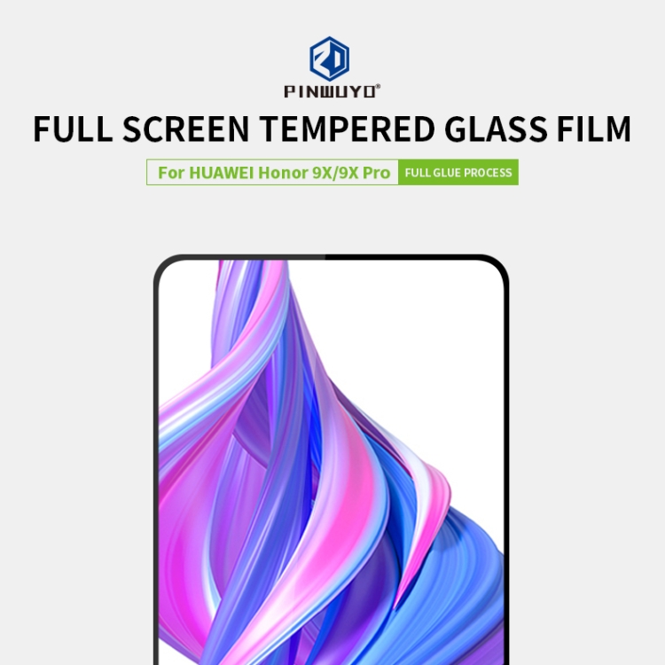 Pinwuyo 9h 25d Full Screen Tempered Glass Film For Huawei Honor 9x 9x Problack 0993