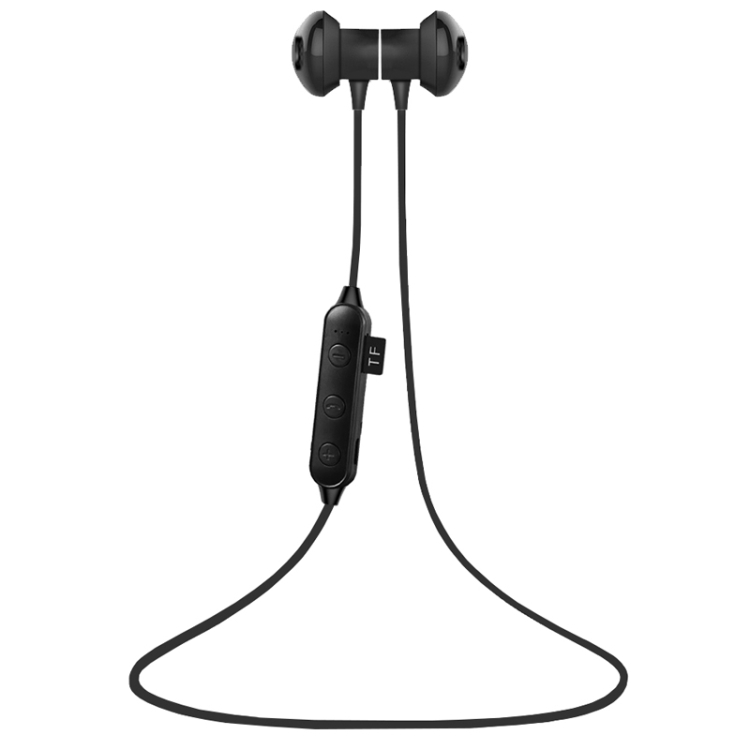 DL-33 5.0 Wireless Bluetooth Earphone Insert Card Sports Sweat-proof Earphone Bass Stereo Earbud(Black)