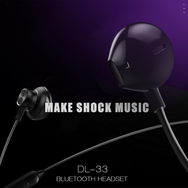DL-33 5.0 Wireless Bluetooth Earphone Insert Card Sports Sweat-proof Earphone Bass Stereo Earbud(Black)