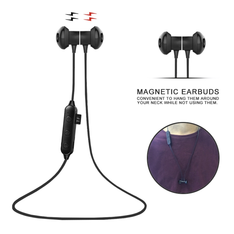 DL-33 5.0 Wireless Bluetooth Earphone Insert Card Sports Sweat-proof Earphone Bass Stereo Earbud(Black)
