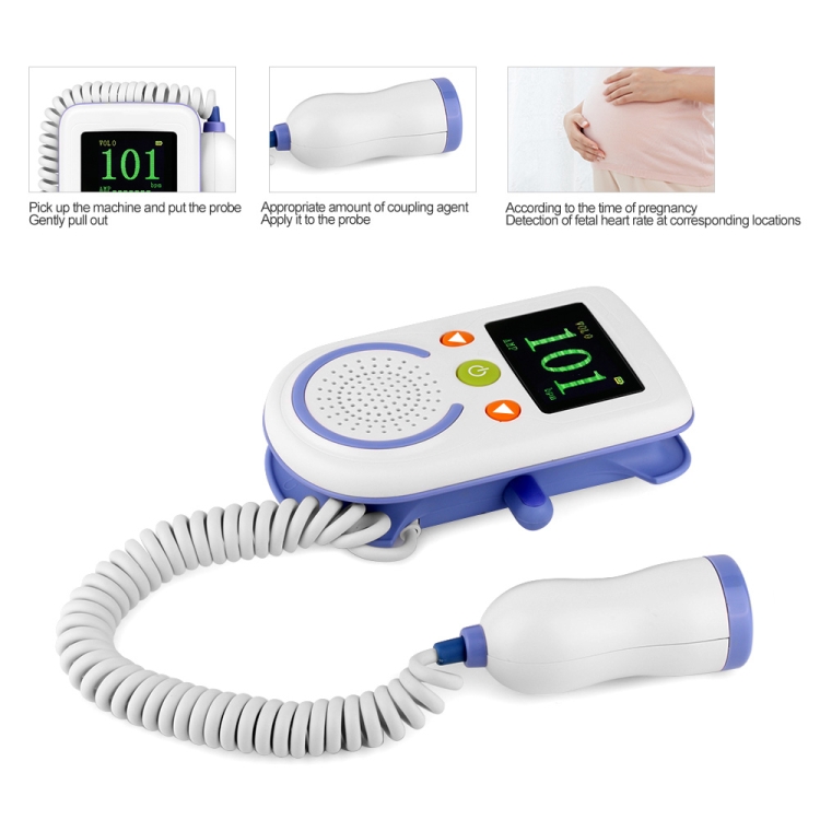 Buy Fetal Doppler Heartbeat for Pregnancy 50-230M Measuring Hz Foetal Heart  Rate Detector with LCD Display Pocket Size Online at Low Prices in India 