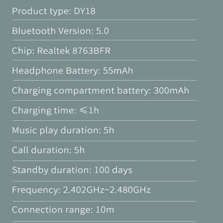 Duosi DY-18 TWS Stereo Bluetooth 5.0 Earphone with 450mAh Charging Box (Pink) Duosi DY-18 TWS Stereo Bluetooth 5.0 Earphone with 450mAh Charging Box (Pink)