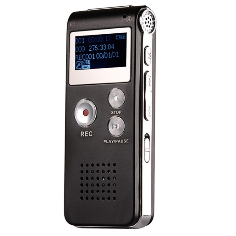 8GB Digital Audio Voice Recorder Rechargeable Dictaphone WAV MP3 Player 