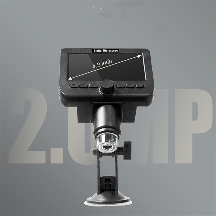 Microscopio digital de mano 1000 veces Lupa electrónica WiFi con pantalla Microscopio integrado （Negro） - 1