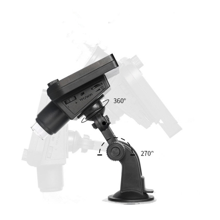 Microscopio digital de mano 1000 veces Lupa electrónica WiFi con pantalla Microscopio integrado （Negro） - 2