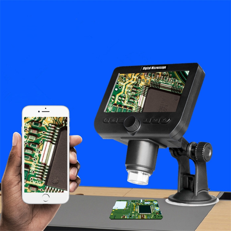 Microscopio digital de mano 1000 veces Lupa electrónica WiFi con pantalla Microscopio integrado （Negro） - 3