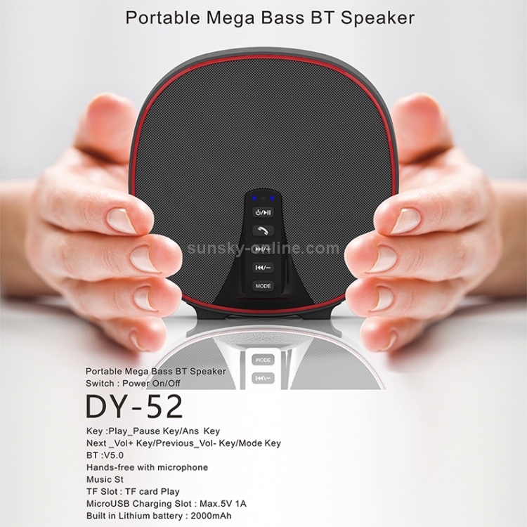 DY-52 Portable Bluetooth Speaker Wireless Loudspeaker Sound 32G Max Memory 10W Stereo Music Surround Outdoor Speaker(Black+Gold) DY-52 Portable Bluetooth Speaker Wireless Loudspeaker Sound 32G Max Memory 10W Stereo Music Surround Outdoor Speaker(Black+Gold)